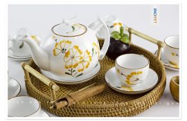 [ Quà tặng doanh nghiệp ] Bộ ấm chén - Bộ ấm trà Quà tặng in logo giá rẻ siêu đẹp 2021
