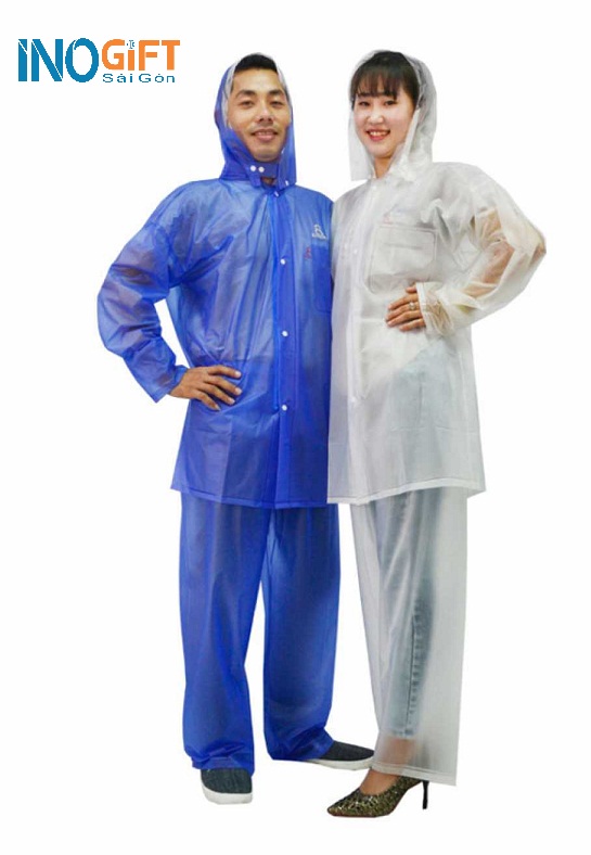 Áo mưa bộ in logo quảng cáo, quà tặng mùa mưa dành cho doanh nghiệp, công ty, ngân hàng