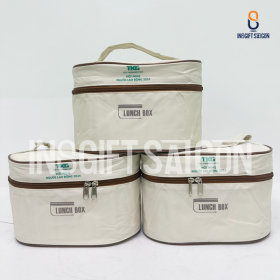 Hộp cơm văn phòng giữ nhiệt kèm túi đựng in logo công ty