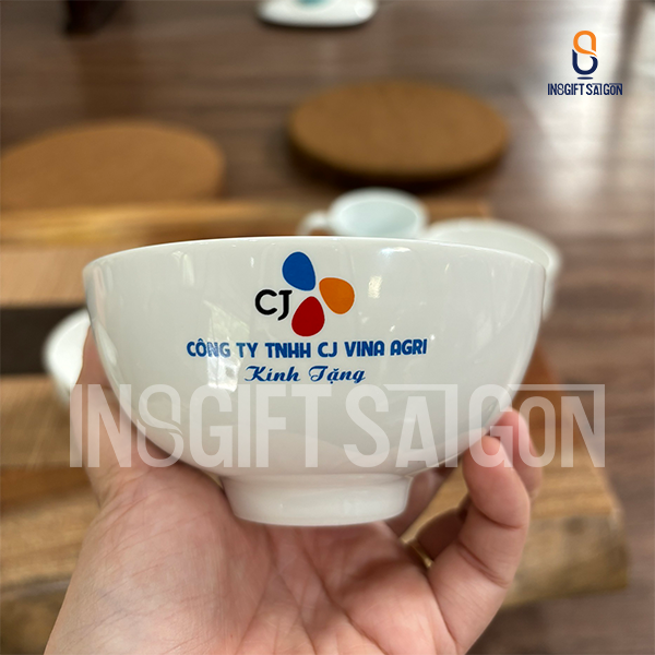 Chén ăn cơm in logo thương hiệu làm quà tặng khuyến mãi