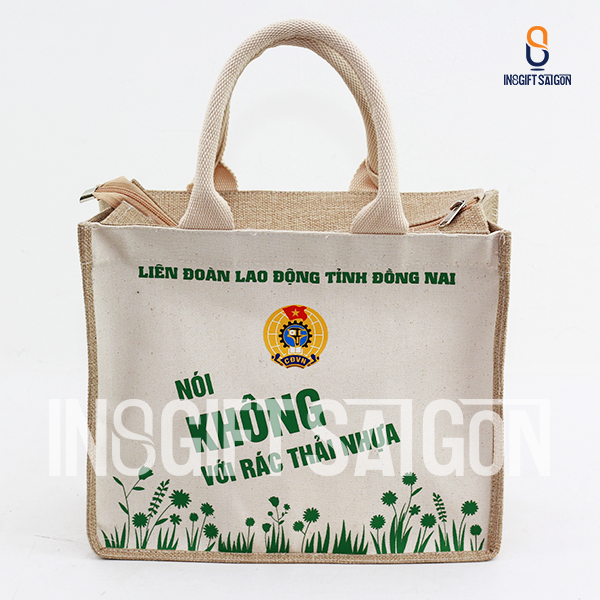 Xưởng sản xuất Túi cói in thêu logo theo yêu cầu