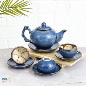 bộ ấm trà in logo quà tặng