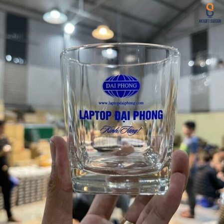bộ ly thủy tinh in logo quà tặng Đại hội