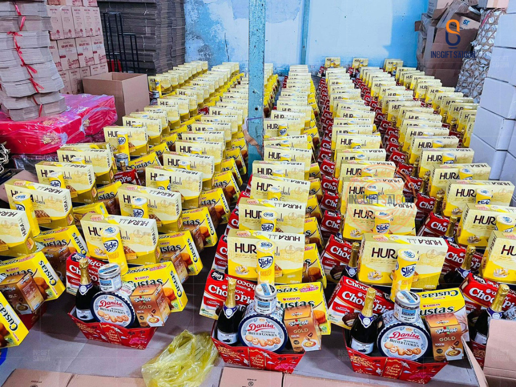 giỏ quà tết 150k cho nhân viên
