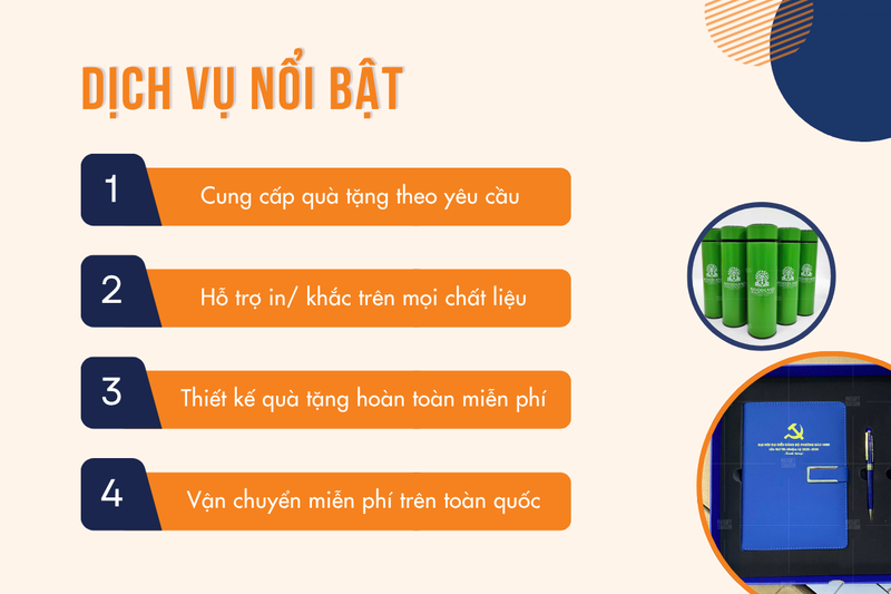 Dịch vụ nổi bật của công ty quà tặng sáng tạo sài gòn